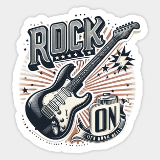 Vintage electric guitar Sticker